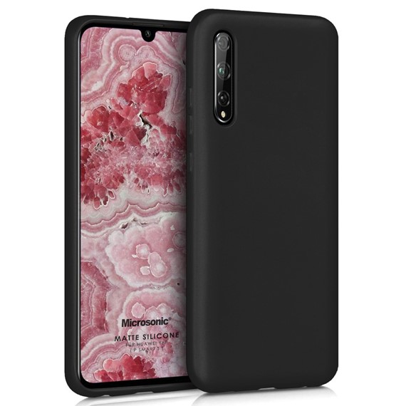 Microsonic Matte Silicone Huawei P Smart S Kılıf Siyah 1