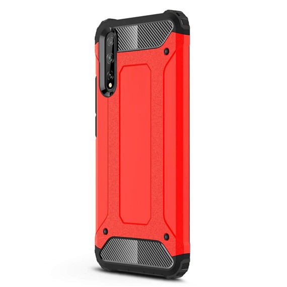 Microsonic Huawei P Smart S Kılıf Rugged Armor Kırmızı 2