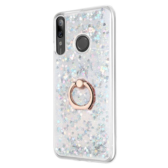 Microsonic Huawei P smart Z Kılıf Glitter Liquid Holder Gümüş 2