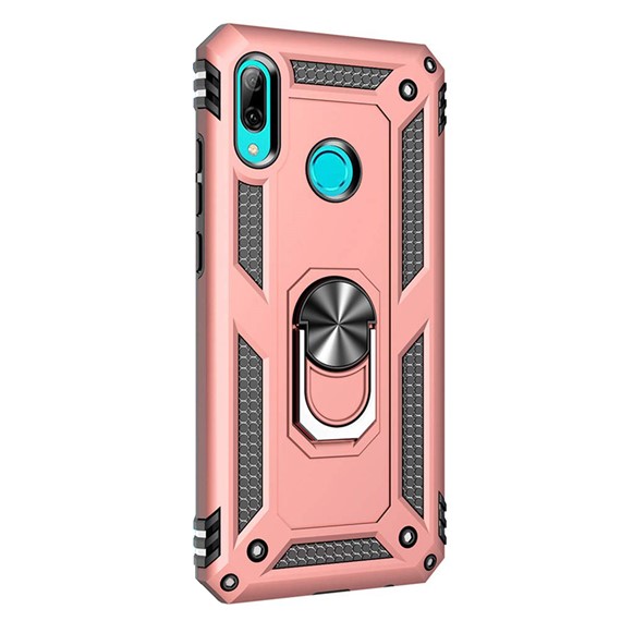 Microsonic Huawei P20 Lite Kılıf Military Ring Holder Rose Gold 2