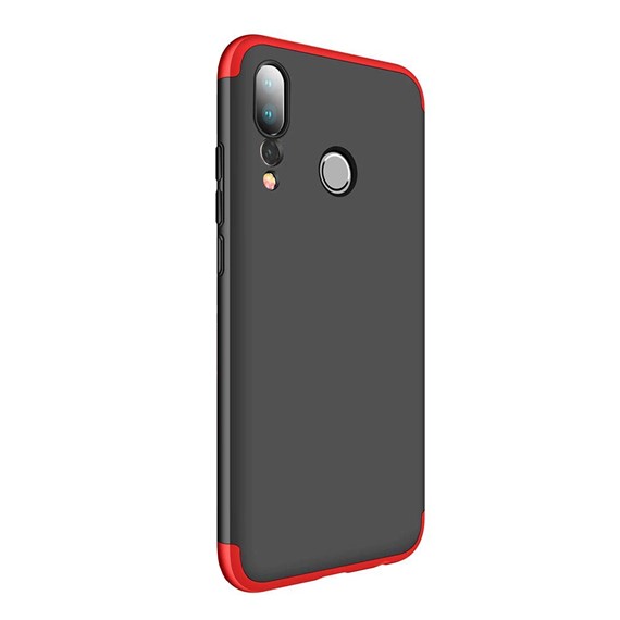 Microsonic Huawei P20 Pro Kılıf Double Dip 360 Protective Siyah Kırmızı 2