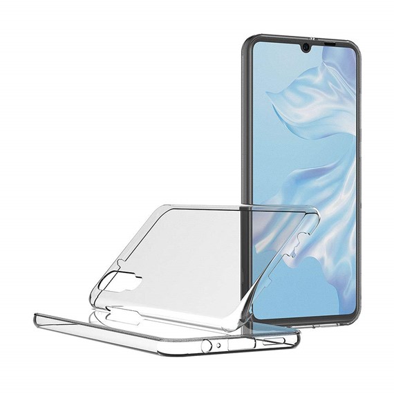 Microsonic Huawei P30 Kılıf 6 tarafı tam full koruma 360 Clear Soft Şeffaf 2