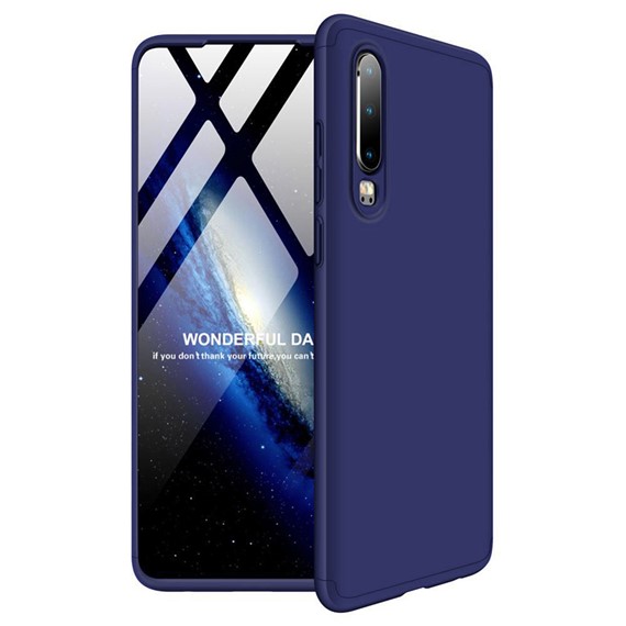 Microsonic Huawei P30 Kılıf Double Dip 360 Protective Lacivert 1