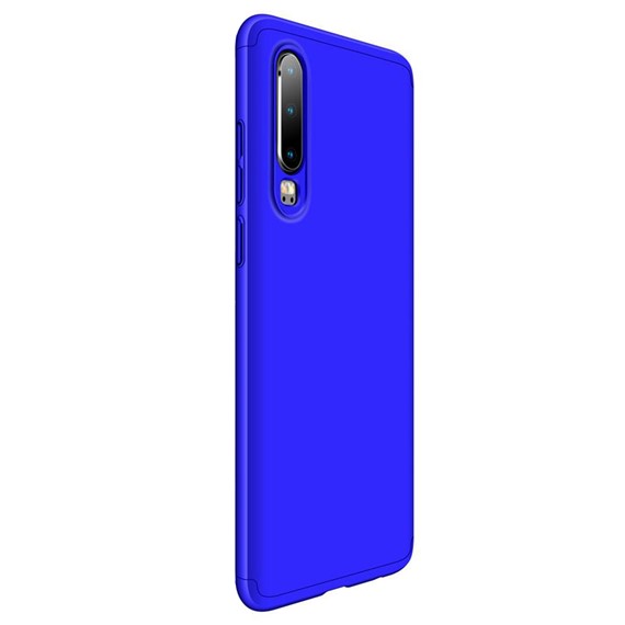 Microsonic Huawei P30 Kılıf Double Dip 360 Protective Mavi 2