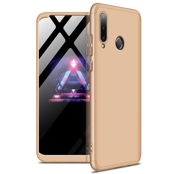 Microsonic Huawei P30 Lite Kılıf Double Dip 360 Protective Gold 1