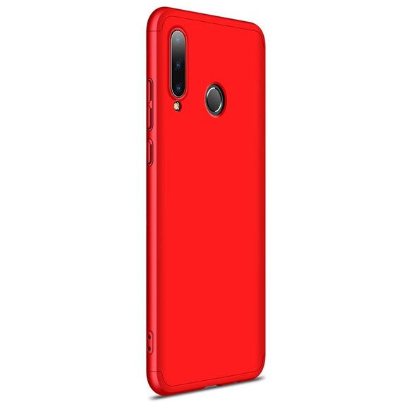 Microsonic Huawei P30 Lite Kılıf Double Dip 360 Protective Kırmızı 2