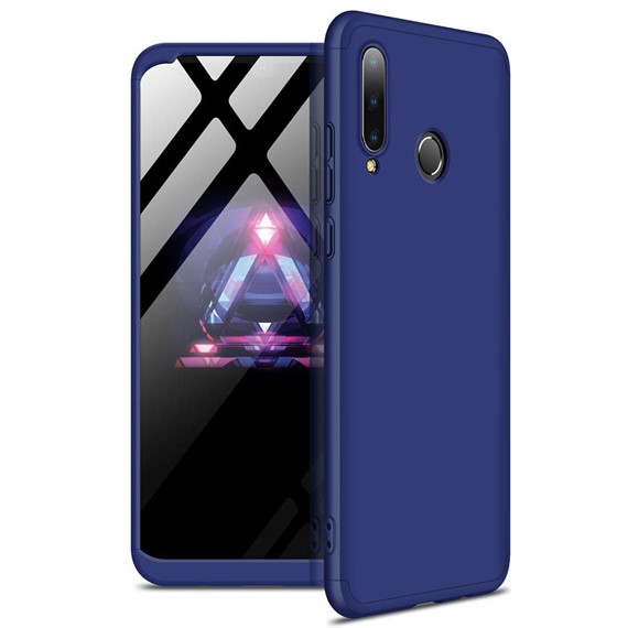 Microsonic Huawei P30 Lite Kılıf Double Dip 360 Protective Lacivert 1