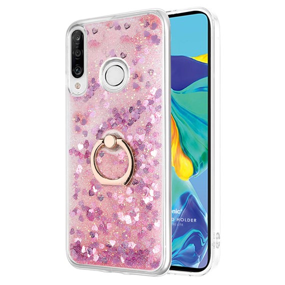 Microsonic Huawei P30 Lite Kılıf Glitter Liquid Holder Pembe 1