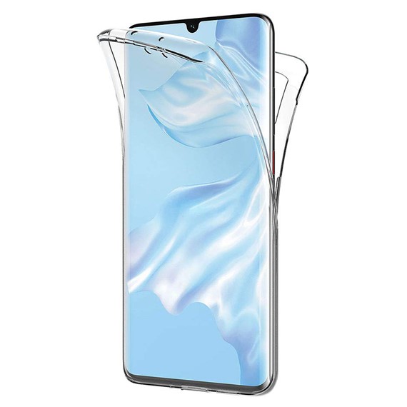 Microsonic Huawei P30 Pro Kılıf 6 tarafı tam full koruma 360 Clear Soft Şeffaf 1