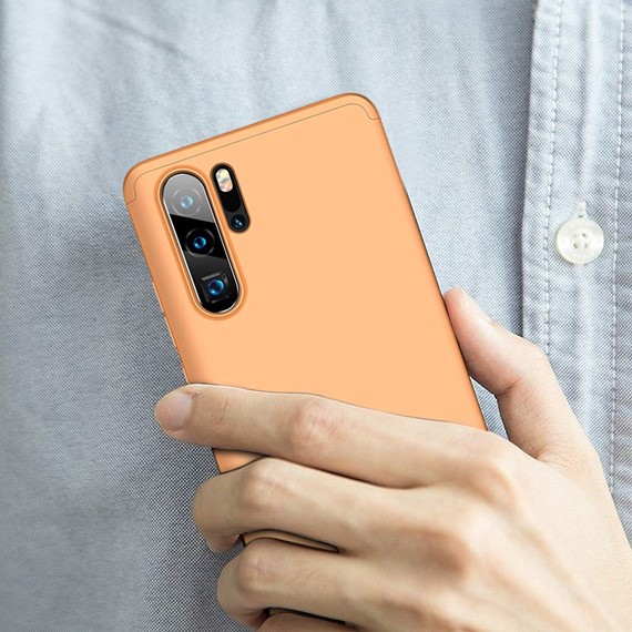 Microsonic Huawei P30 Pro Kılıf Double Dip 360 Protective Gold 4