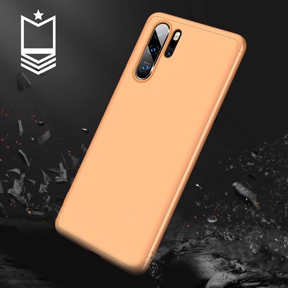 Microsonic Huawei P30 Pro Kılıf Double Dip 360 Protective Gold 5