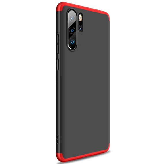 Microsonic Huawei P30 Pro Kılıf Double Dip 360 Protective Siyah Kırmızı 2