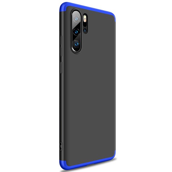 Microsonic Huawei P30 Pro Kılıf Double Dip 360 Protective Siyah Mavi 2