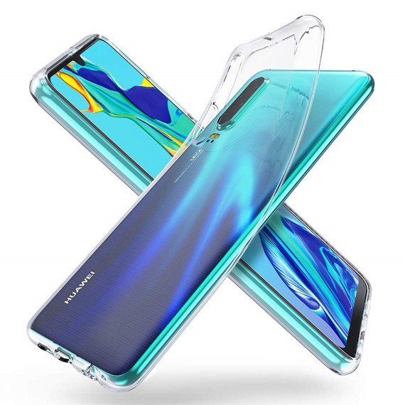 Microsonic Huawei P30 Kılıf Transparent Soft Beyaz 3