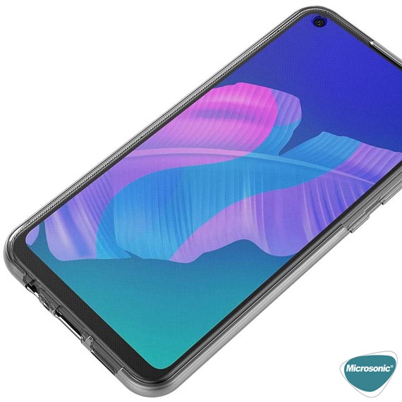 Microsonic Huawei P40 Lite E Kılıf 6 tarafı tam full koruma 360 Clear Soft Şeffaf 5