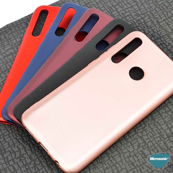 Microsonic Matte Silicone Huawei P40 Lite E Kılıf Kırmızı 3