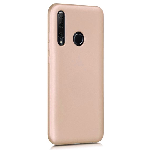 Microsonic Matte Silicone Huawei P40 Lite E Kılıf Gold 2