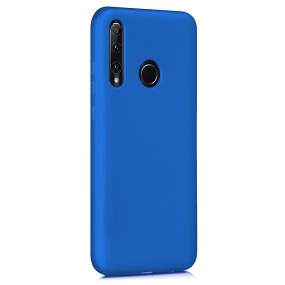 Microsonic Matte Silicone Huawei P40 Lite E Kılıf Mavi 2