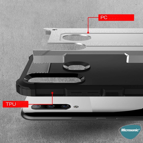 Microsonic Huawei P40 Lite E Kılıf Rugged Armor Mavi 4