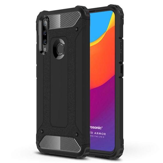 Microsonic Huawei P40 Lite E Kılıf Rugged Armor Siyah 1