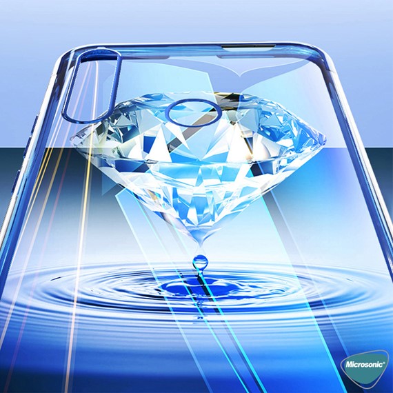 Microsonic Huawei P40 Lite E Kılıf Skyfall Transparent Clear Mavi 4