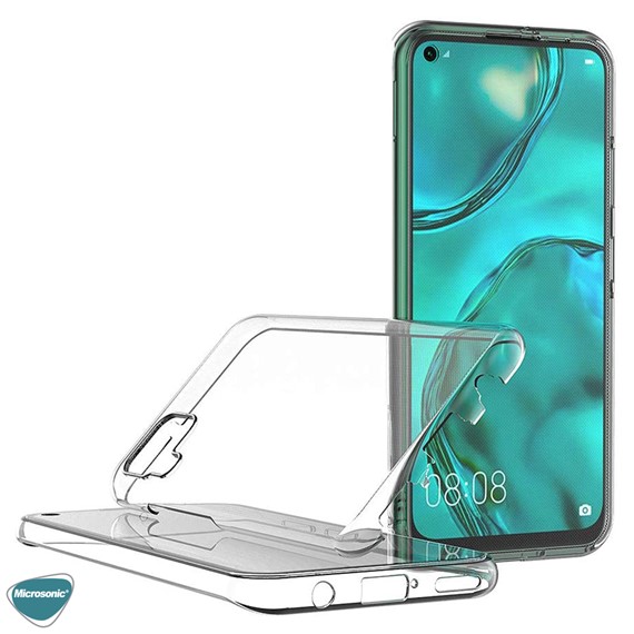 Microsonic Huawei P40 Lite Kılıf 6 tarafı tam full koruma 360 Clear Soft Şeffaf 2