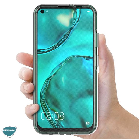 Microsonic Huawei P40 Lite Kılıf 6 tarafı tam full koruma 360 Clear Soft Şeffaf 4