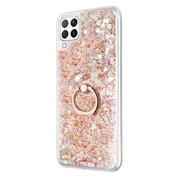 Microsonic Huawei P40 Lite Kılıf Glitter Liquid Holder Gold 2