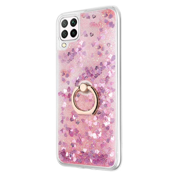 Microsonic Huawei P40 Lite Kılıf Glitter Liquid Holder Pembe 2