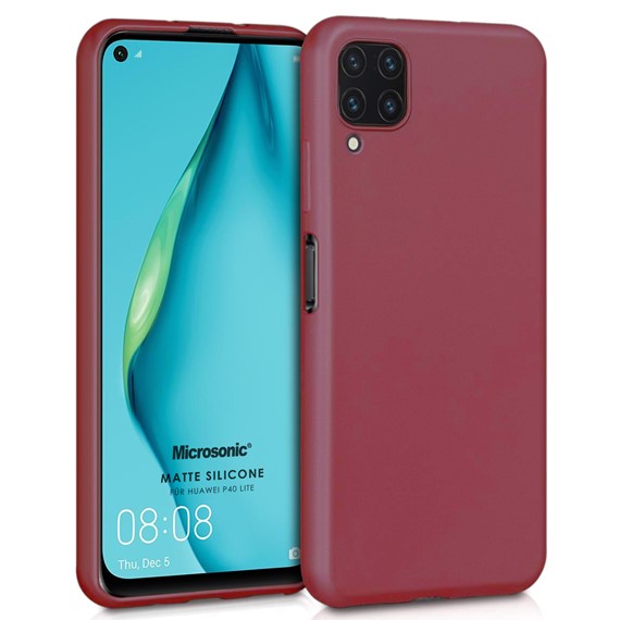 Microsonic Matte Silicone Huawei P40 Lite Kılıf Mor 1