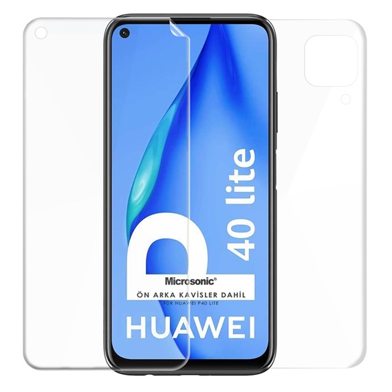 Microsonic Huawei P40 Lite Ön Arka Kavisler Dahil Tam Ekran Kaplayıcı Film 1