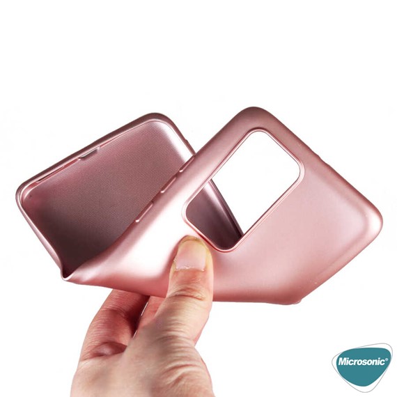 Microsonic Matte Silicone Huawei P40 Kılıf Rose Gold 3