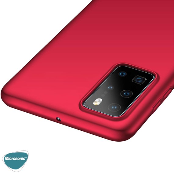 Microsonic Matte Silicone Huawei P40 Kılıf Lacivert 5