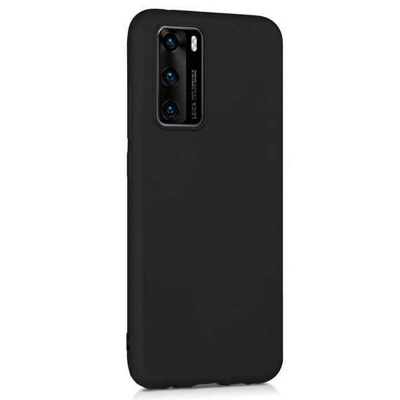 Microsonic Matte Silicone Huawei P40 Kılıf Siyah 2