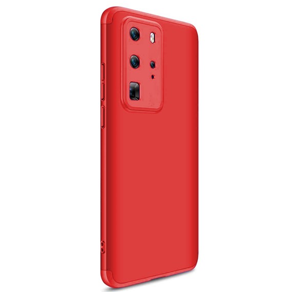 Microsonic Huawei P40 Pro Kılıf Double Dip 360 Protective Kırmızı 2