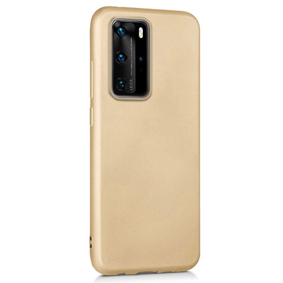 Microsonic Matte Silicone Huawei P40 Pro Kılıf Gold 2