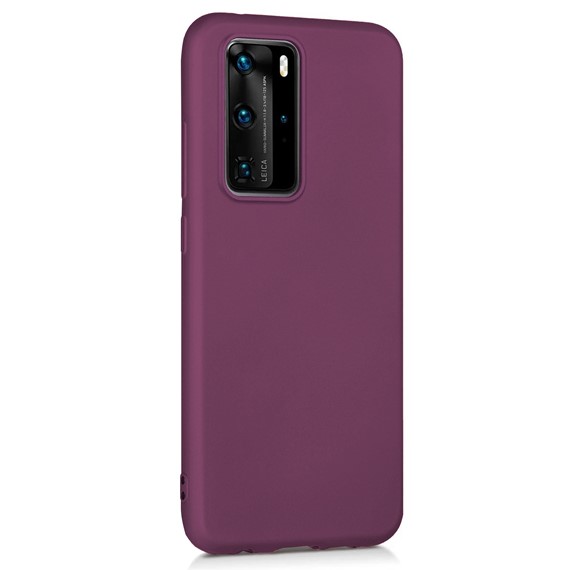 Microsonic Matte Silicone Huawei P40 Pro Kılıf Mor 2