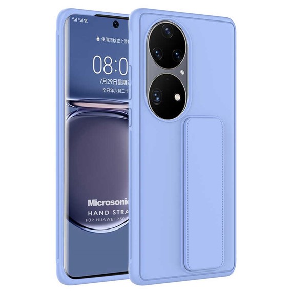 Microsonic Huawei P50 Pro Kılıf Hand Strap Mavi 1