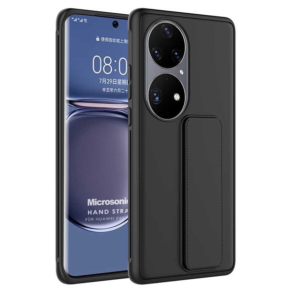 Microsonic Huawei P50 Pro Kılıf Hand Strap Siyah 1