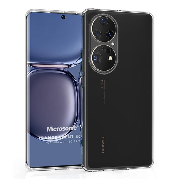 Microsonic Huawei P50 Pro Kılıf Transparent Soft Şeffaf 1