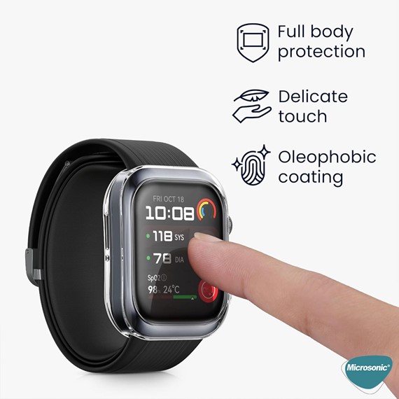 Microsonic Huawei Watch D2 Kılıf 360 Full Round Soft Silicone Gold 6