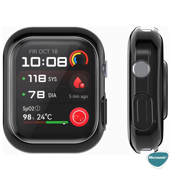 Microsonic Huawei Watch D2 Kılıf 360 Full Round Soft Silicone Gold 5