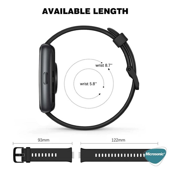 Microsonic Huawei Watch Fit 2 Kordon Silicone Sport Band Beyaz 5