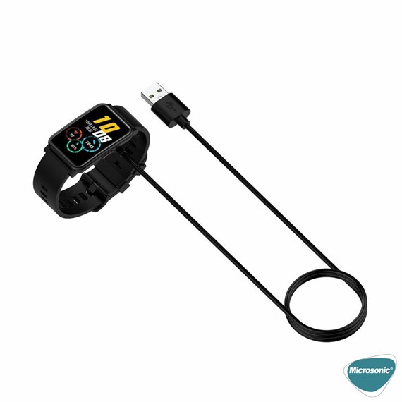 Microsonic Huawei Watch Fit 3 Manyetik USB Şarj Kablosu Siyah 7