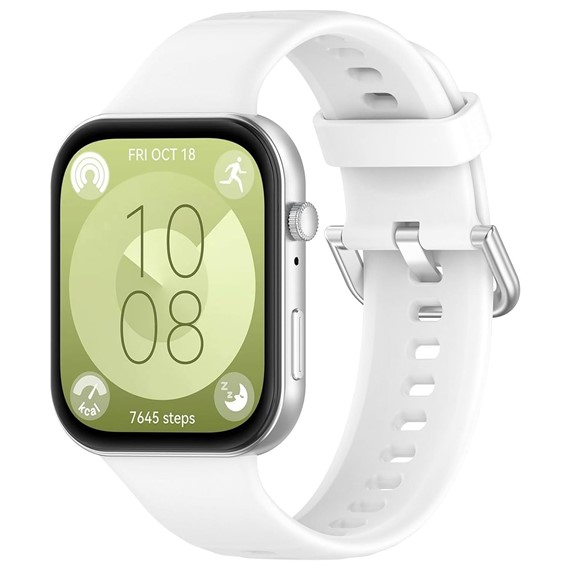 Microsonic Huawei Watch Fit 3 Kordon Silicone Sport Band Beyaz 2
