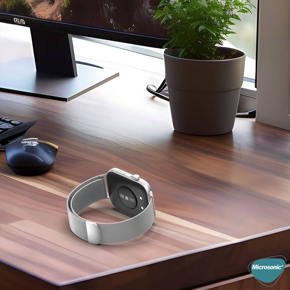 Microsonic Huawei Watch Fit 3 Milanese Loop Kordon Rose Gold 3