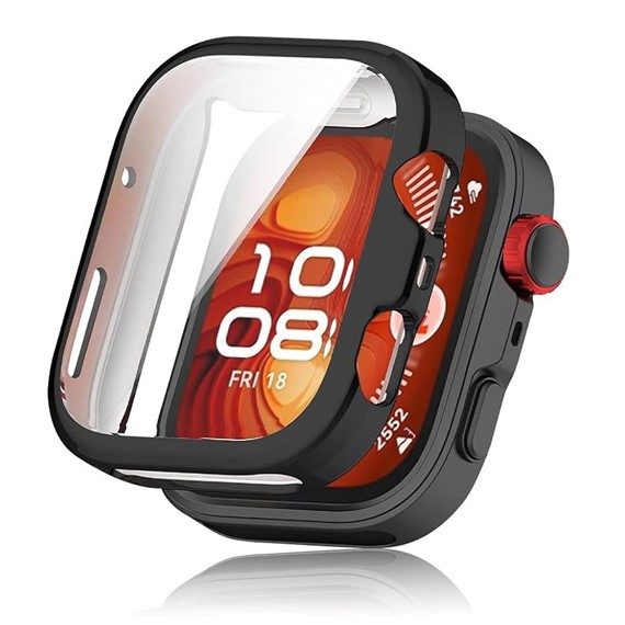 Microsonic Huawei Watch Fit 4 Pro Kılıf 360 Full Round Soft Silicone Siyah 1