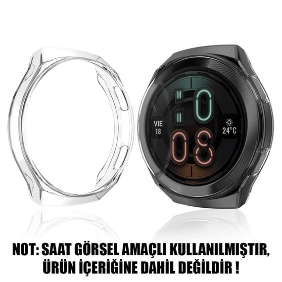 Microsonic Huawei Watch GT 2e Kılıf 360 Full Round Soft Silicone Şeffaf 2