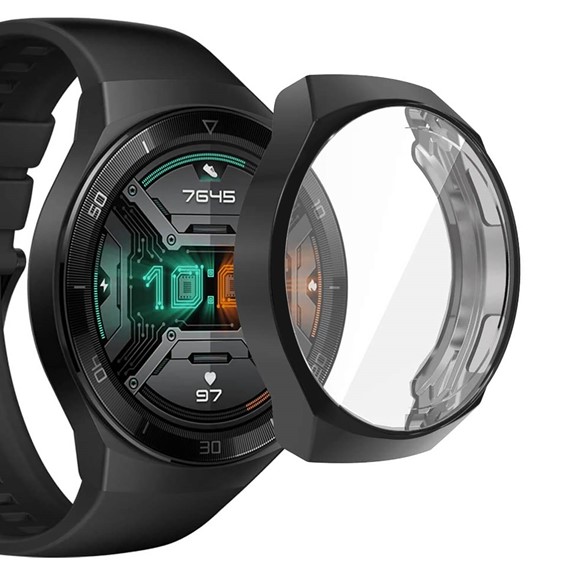 Microsonic Huawei Watch GT 2e Kılıf 360 Full Round Soft Silicone Siyah 1
