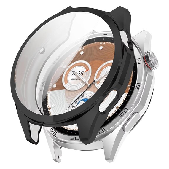 Microsonic Huawei Watch GT 6 46mm Kılıf 360 Full Round Soft Silicone Siyah 1